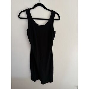 Evolution by Cyrus Womens Black Sleeveless Scoop Neck Knit Tank Mini Dress XS